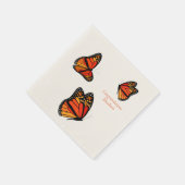 3 Monarch Butterflies aangepaste berichten Servet (Hoek)