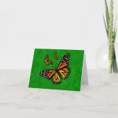 3 Monarch Butterfly Greeting Note and BIG Card Kaart (Voorkant)