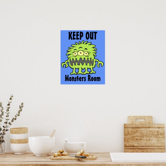 3 Mongoster voor ogen Poster (Keuken)