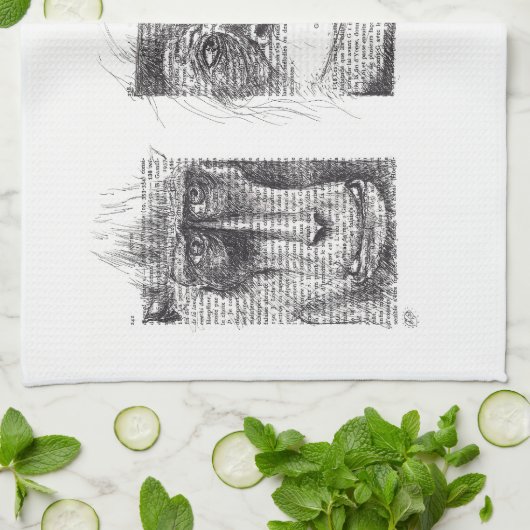 3 Monkey apen Jaar Zodiac Kitchen Towel Theedoek (Gevouwen)