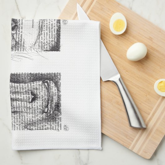 3 Monkey apen Jaar Zodiac Kitchen Towel Theedoek (Quarter Fold)