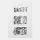 3 Monkey apen Jaar Zodiac Kitchen Towel Theedoek (Verticaal)