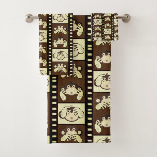 3 Monkeys set handdoeken