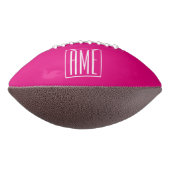 3 Monogram | van initialen Wit op Heet Roze American Football (Gedraaid 270)