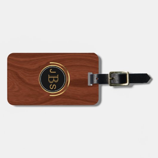 3 Monogrammen Initialen | Extra luxe voor de direc Bagagelabel (Voorkant horizontaal)