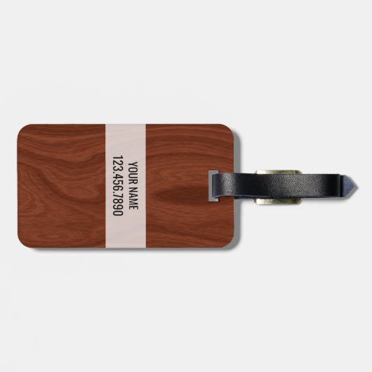 3 Monogrammen Initialen | Extra luxe voor de direc Bagagelabel (Achterkant horizontaal)