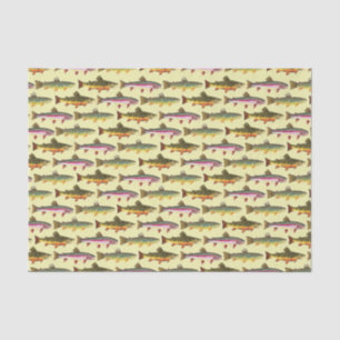 3 Mooie forel - Brook, regenboog, bruin Tissuepapier