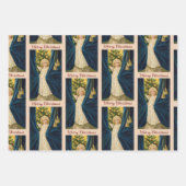 3 Mooie kerst engel Inpakpapier Vel (Voorkant 3)