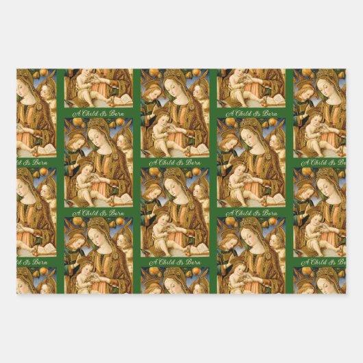 3 Mooie kerst engel Inpakpapier Vel (Voorkant 2)