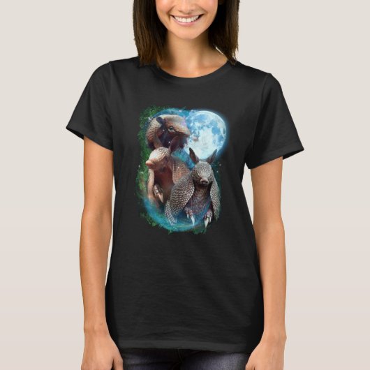 3 Moon Armadillo Anteater Animal T-shirt (Voorkant)
