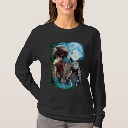 3 Moon Armadillo  Anteater Animal T-shirt (Voorkant)