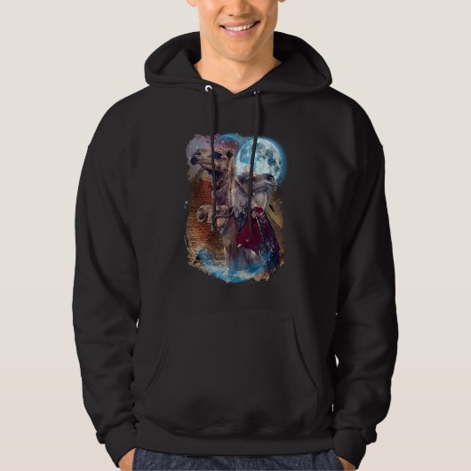 3 Moon Camel  Llama Alpaca Animal Hoodie (Voorkant)