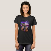 3 Moon Capybaras  Animal  Capibara Rodent T-shirt (Voorkant volledig)
