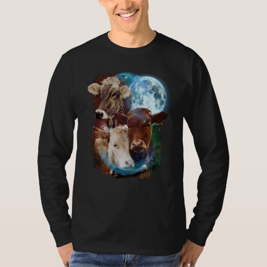 3 Moon Cow Livestock Cattle Animal T-shirt (Voorkant)