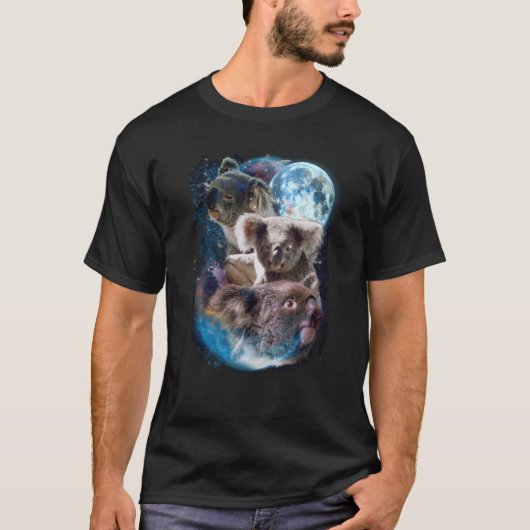 3 Moon Koala Marsupial Wombat Animal T-shirt (Voorkant)