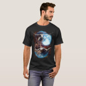 3 Moon Longhorn Rund Bison Dier T-shirt (Voorkant volledig)