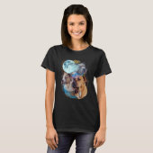 3 Moon Pitbull Dog  Canine Puppy Graphic Pet Humor T-shirt (Voorkant volledig)