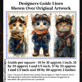 3 Moppige Steampunk Katten Kittens Set DE4 Decoupa Tissuepapier