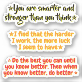 3 Motivational Quotes for Student | Inspirational Sticker
