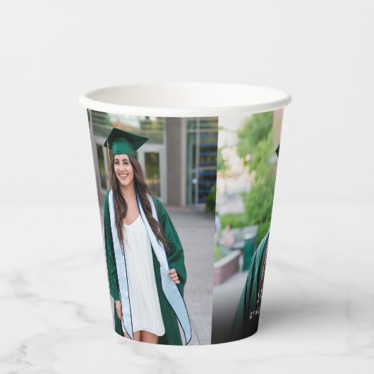3 Multi Photo Afstuderen of Event Party Papieren Bekers (Voorkant)