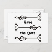 3 Muziekpijlen Aankondigingskaart (Voorkant / Achterkant)