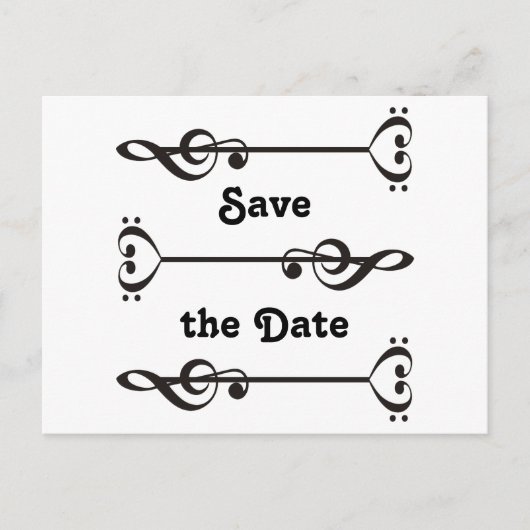 3 Muziekpijlen Aankondigingskaart (Voorkant)