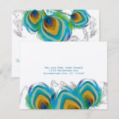 3 Muzieksieraden Pauwveren RSVP Briefkaart (Voorkant / Achterkant)