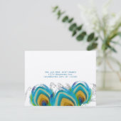 3 Muzieksieraden Pauwveren RSVP Briefkaart (Staand voorkant)