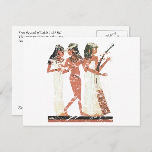 3 muzikanten briefkaart (Voorkant / Achterkant)