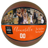 3 Naam en nummer van de foto-logo-speler Basketbal (Voorkant)