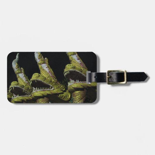 3 Nagas bij nacht Bagagelabel (Voorkant horizontaal)