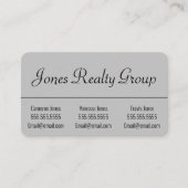 3 namen QR-code Logo | Grijs Modern Klein Visitekaartje (Voorkant)