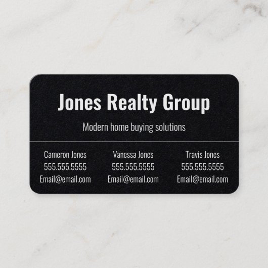 3 namen QR-code Logo | Minimalistisch Visitekaartj Visitekaartje (Voorkant)