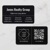 3 namen QR-code Logo | Minimalistisch Visitekaartj Visitekaartje (Voorkant / Achterkant)