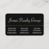 3 namen QR-code Logo | Zwart Modern Visitekaartje (Voorkant)