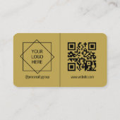 3 namen QR-code Logo | Zwart Modern Visitekaartje (Achterkant)