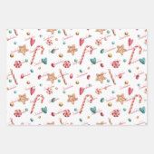 3 Namen Schattige Matching Christmas Snoep 19x29 Inpakpapier Vel (Voorkant 2)