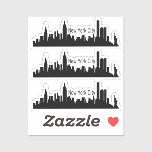 3 New York City Stickers (Vel)