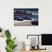3 Nissan GT-R32 Skyline & R35 Autoclub Speedway Poster (Thuiskantoor)