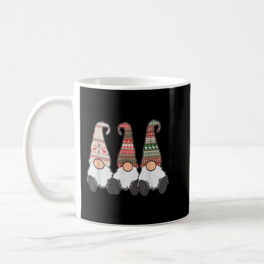 3 Noordse Gnomes Winter Kerstmis Zweeds Tomé Snijd Koffiemok (Links)