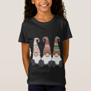 3 Noordse Gnomes Winter Kerstmis Zweeds Tomé Snijd T-shirt