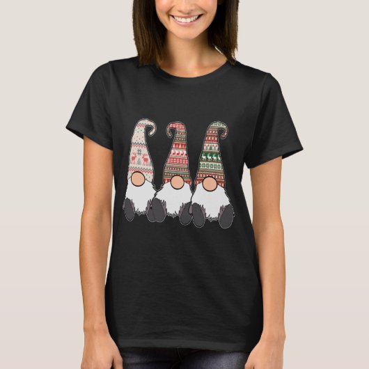 3 Noordse Gnomes Winter Kerstmis Zweeds Tomé Snijd T-shirt (Voorkant)