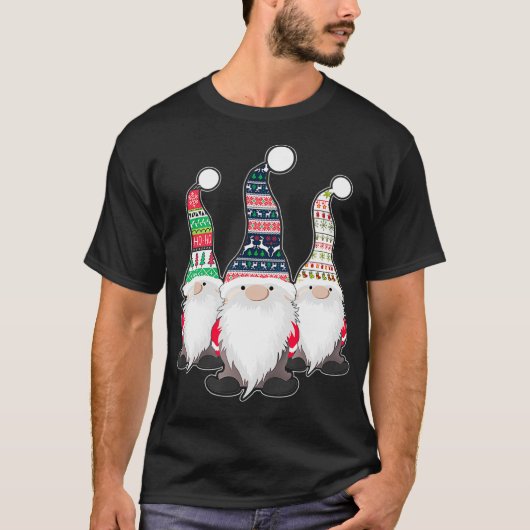 3 Noordse Gnomes Zweeds Nisse Tomte KerstPaja T-shirt (Voorkant)