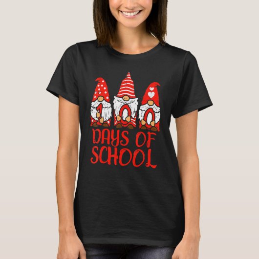 3 Nordic Gnomes 100 Days Of School 100th Day Teach T-shirt (Voorkant)