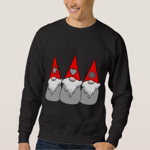 3 Nordic Gnomes Christmas Winter Rood Grijs Petten Trui