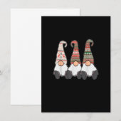 3 Nordic Gnomes Winter Christmas Swedish Tomte Cut Kaart (Voorkant / Achterkant)