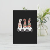 3 Nordic Gnomes Winter Christmas Swedish Tomte Cut Kaart (Staand voorkant)