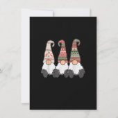 3 Nordic Gnomes Winter Christmas Swedish Tomte Cut Kaart (Voorkant)