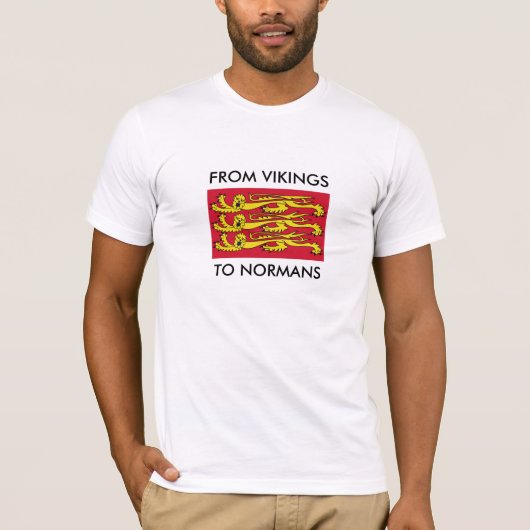 "3 normale katten" "FROM VIKINGS TO NORMANS" T-shirt (Voorkant)