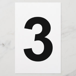 3 - nummer drie briefpapier